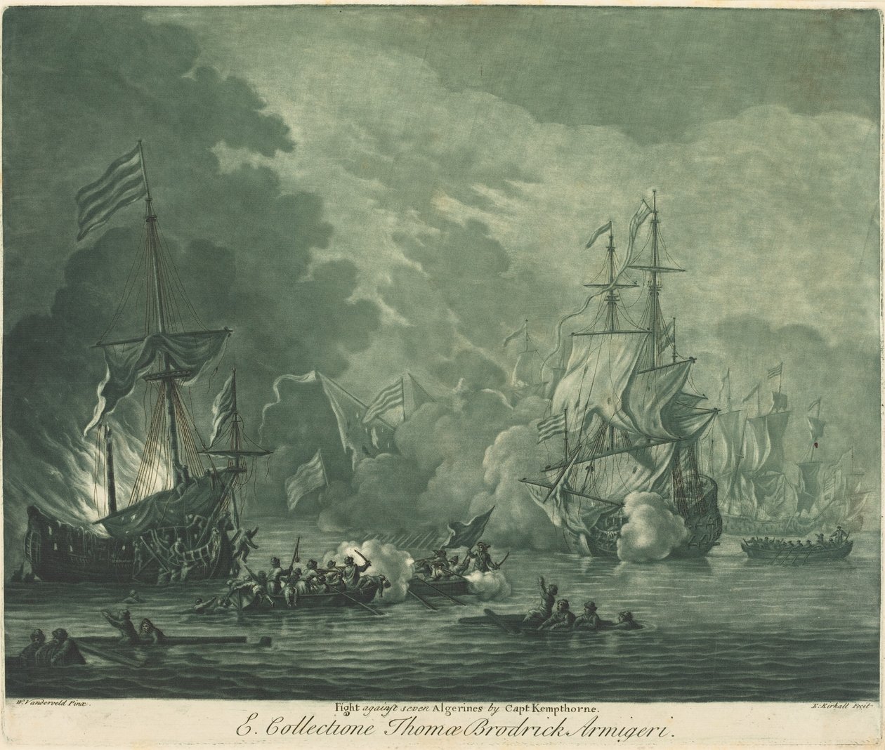 Harc hét algeri ellen alkotó: Elisha Kirkall after Willem van de Velde the Elder