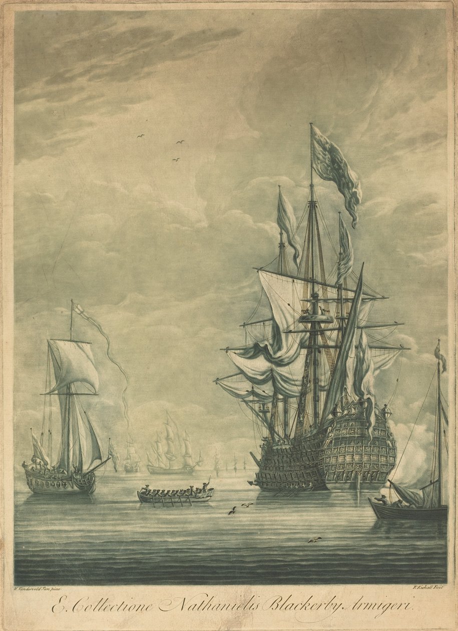 Szállítási jelenet Nathaniel Blackerby gyűjteményéből alkotó: Elisha Kirkall after Willem van de Velde the Younger