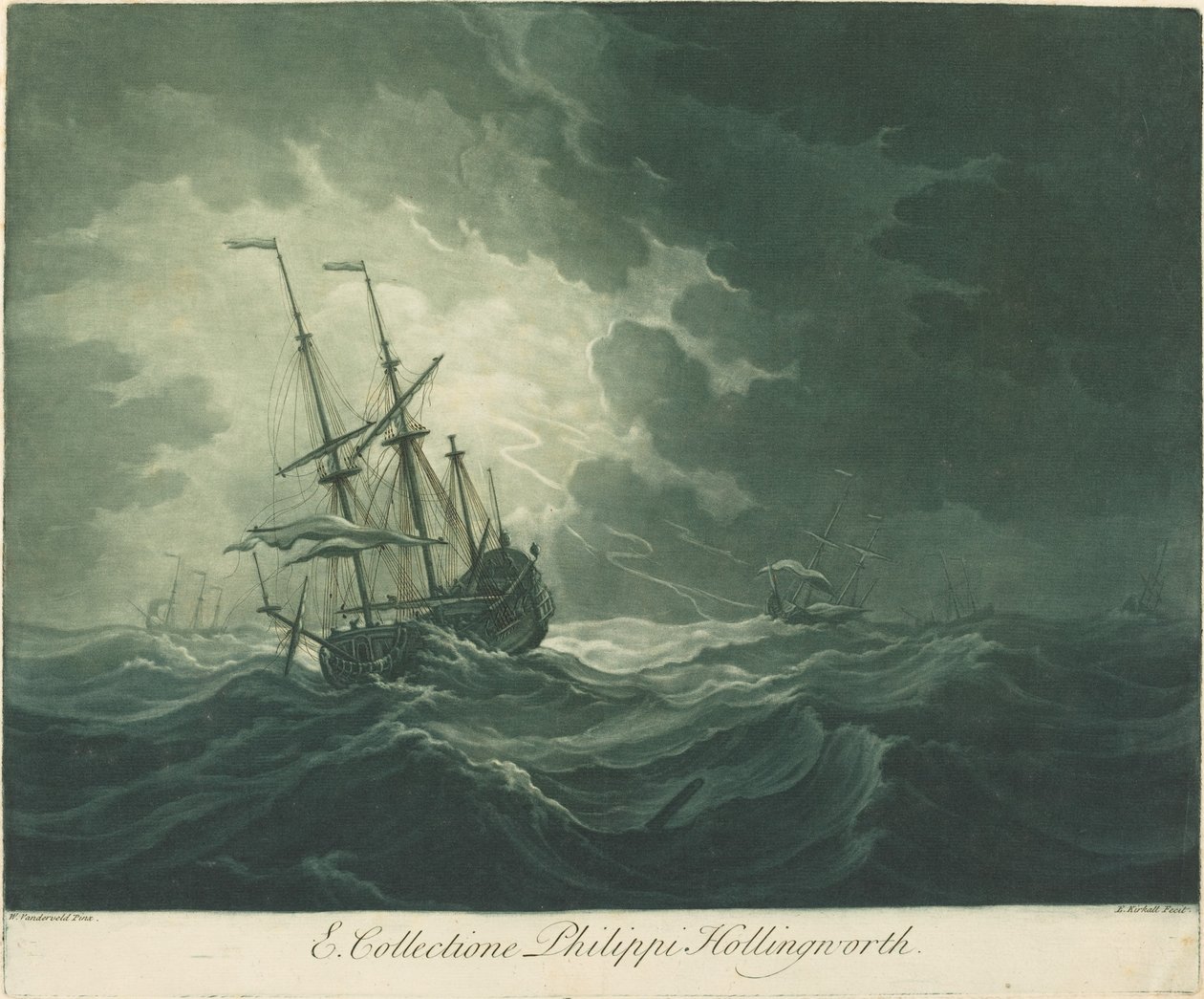 Szállítási jelenet Philip Hollingworth gyűjteményéből alkotó: Elisha Kirkall after Willem van de Velde the Elder