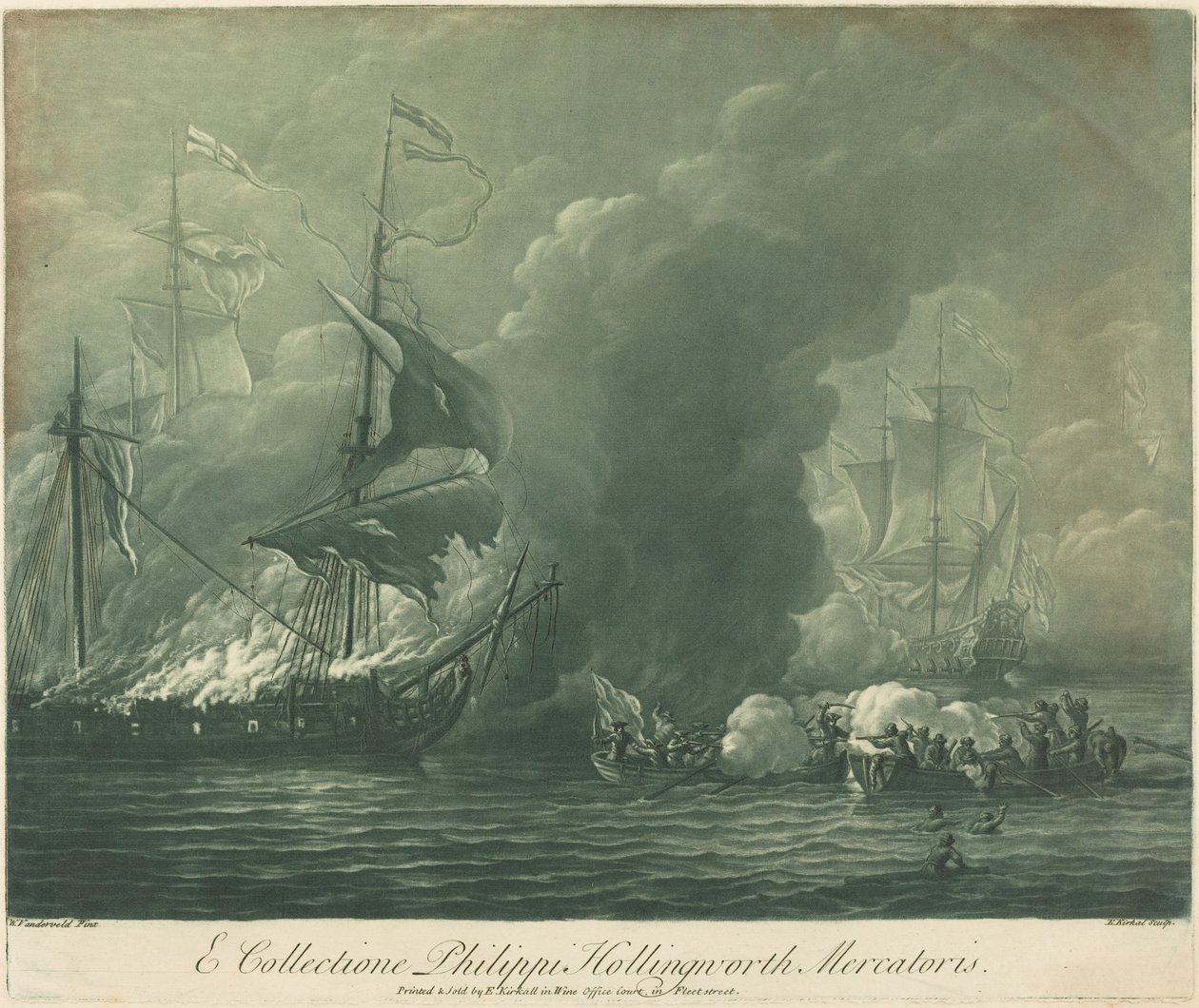 Szállítási jelenet Philip Hollingworth gyűjteményéből alkotó: Elisha Kirkall after Willem van de Velde the Elder