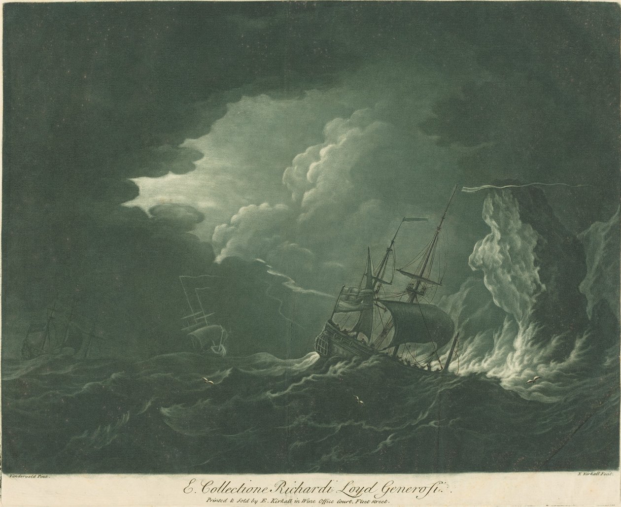 Szállítási jelenet Richard Lloyd gyűjteményéből alkotó: Elisha Kirkall after Willem van de Velde the Elder