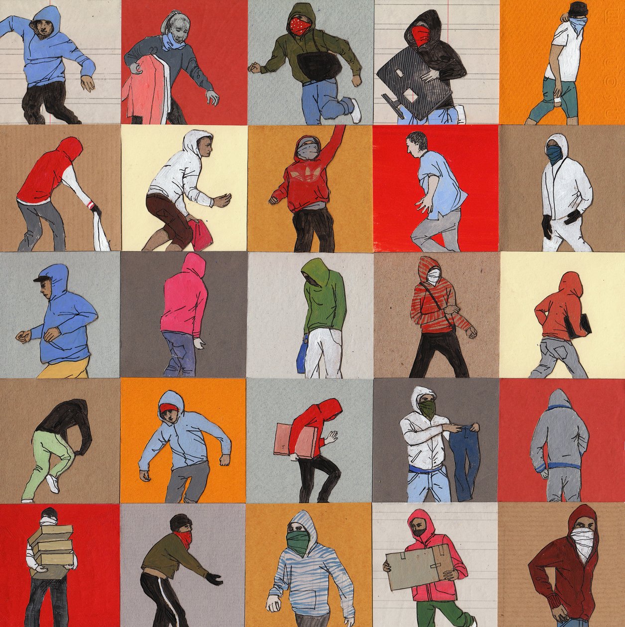 Rioters, 2014 (szitanyomat) alkotó: Eliza Southwood