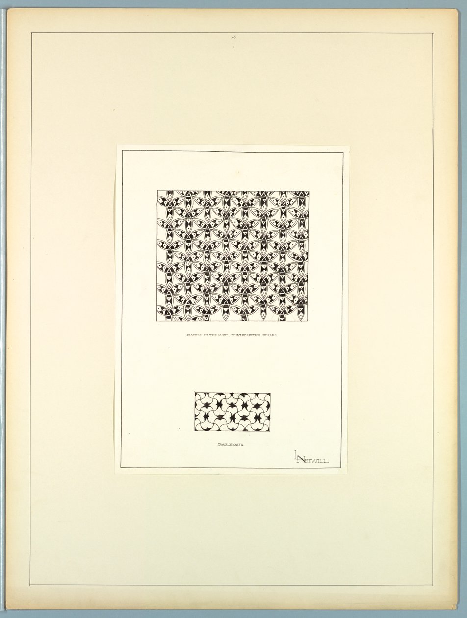 Portfólió, történelmi dísz, kb. 1900 alkotó: Elizabeth A. Nedwill