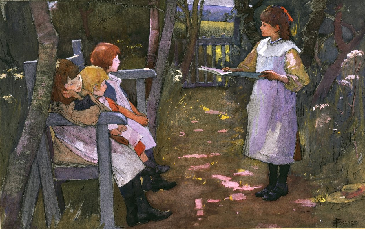 Gyermekek a kertben alkotó: Elizabeth Adela Stanhope Forbes