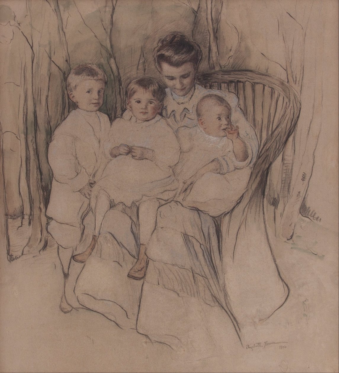 Anya és három gyermek alkotó: Elizabeth Nourse