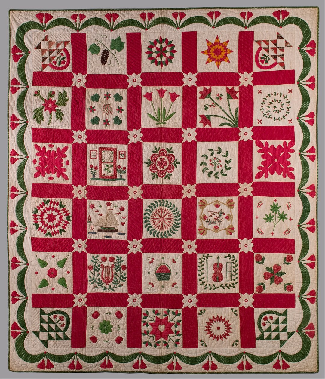 Album Quilt alkotó: Elizabeth Sanford Jennings Hopkins
