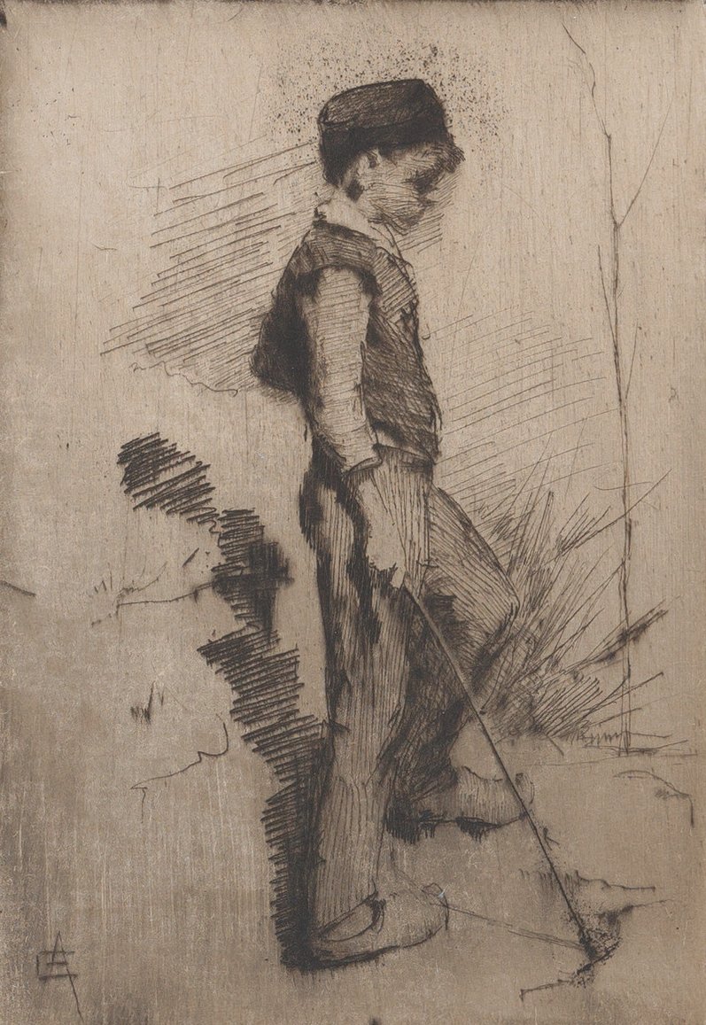 Bottal ellátott fiú, 1881-83. alkotó: Elizabeth Adela Forbes