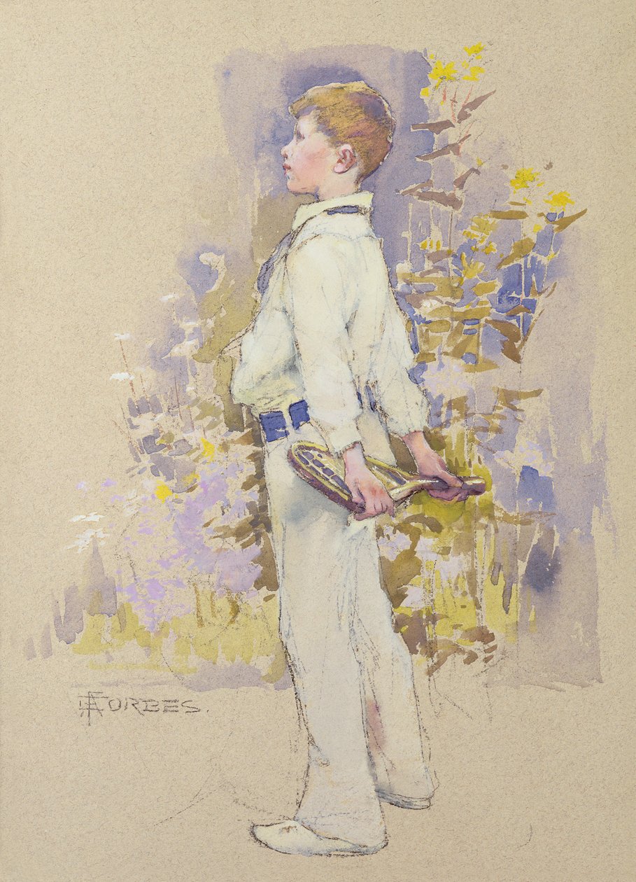 Alec fehérben (akvarell papíron) alkotó: Elizabeth Adela Stanhope Forbes