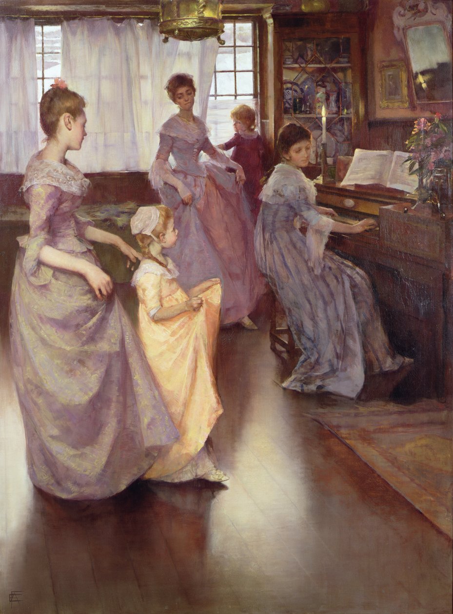 A menüett, 1892 alkotó: Elizabeth Adela Stanhope Forbes