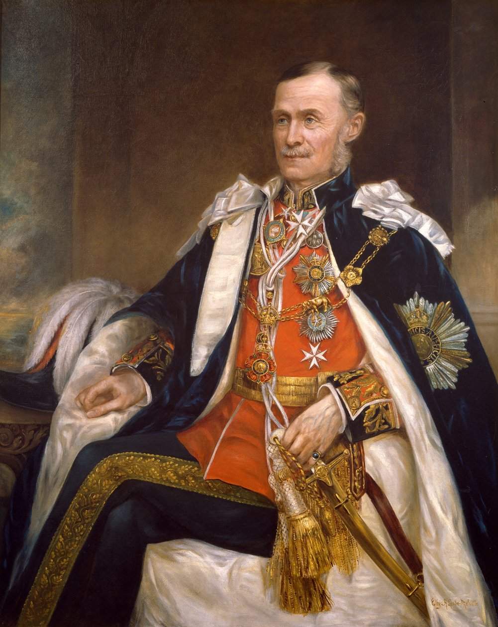 Sir Owen Tudor Burne vezérőrnagy, GCIE, KSI (1837-1909) alkotó: Elizabeth Anne Leslie Melville