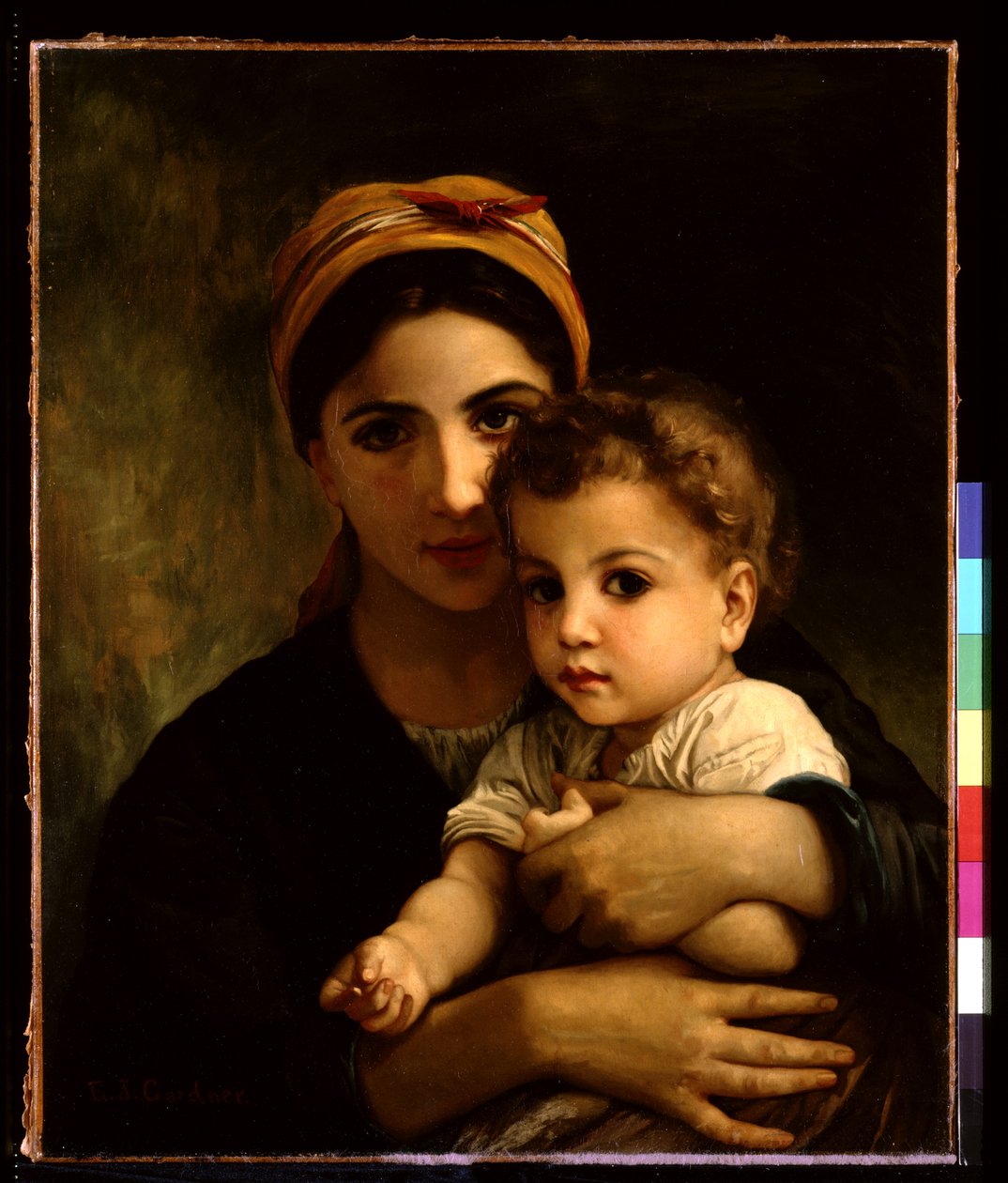 Fiatal lány gyermekkel (olaj, vászon) alkotó: Elizabeth Jane Gardner Bouguereau