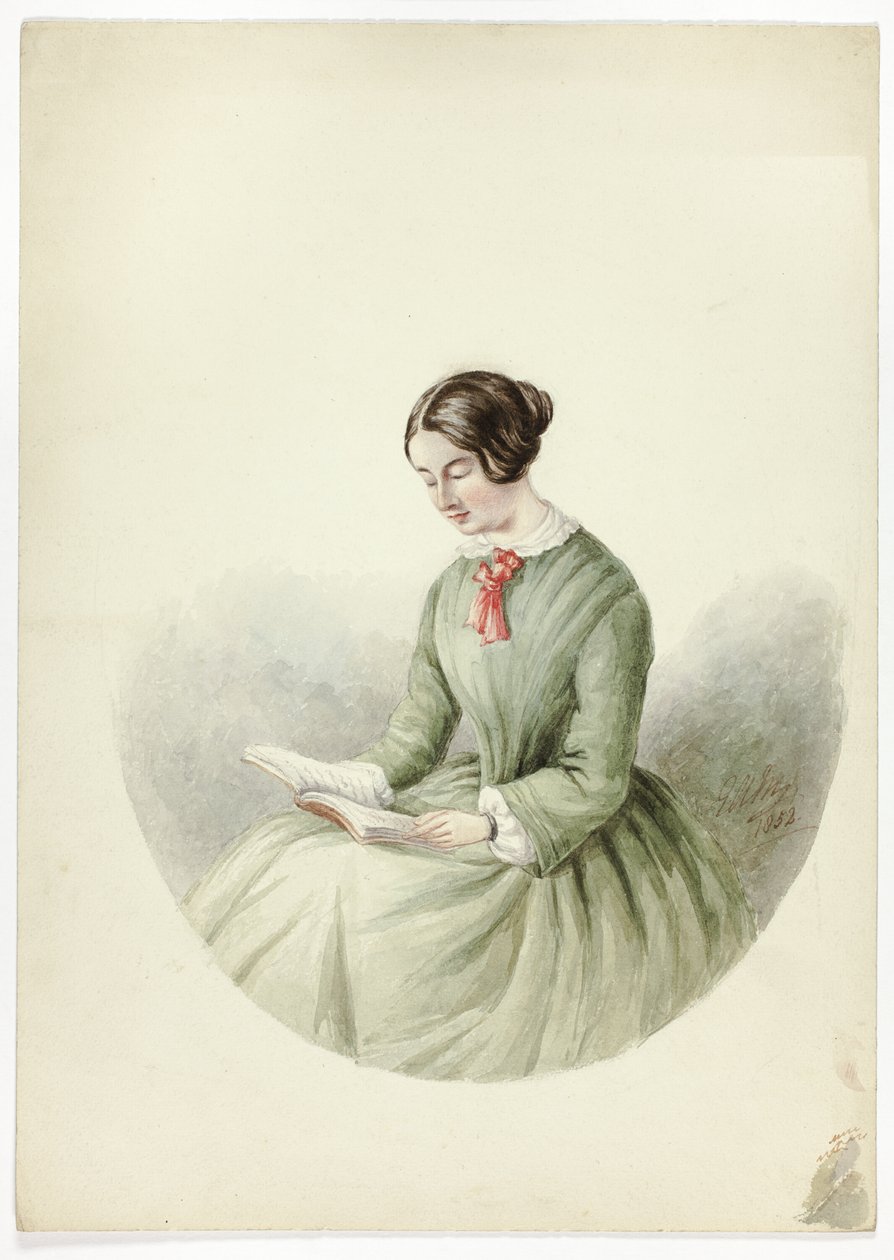 Olvasó nő portréja alkotó: Elizabeth Murray