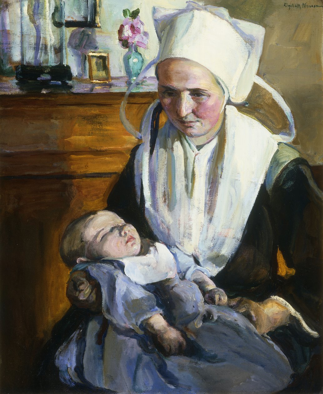 Az alvó gyermek; Az alvó gyermek alkotó: Elizabeth Nourse