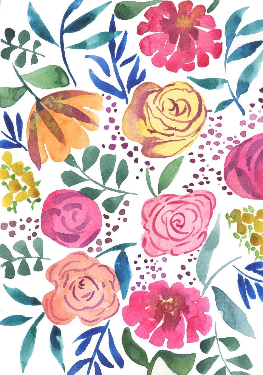 Rose Medley, 2018 (akvarell) alkotó: Elizabeth Rider