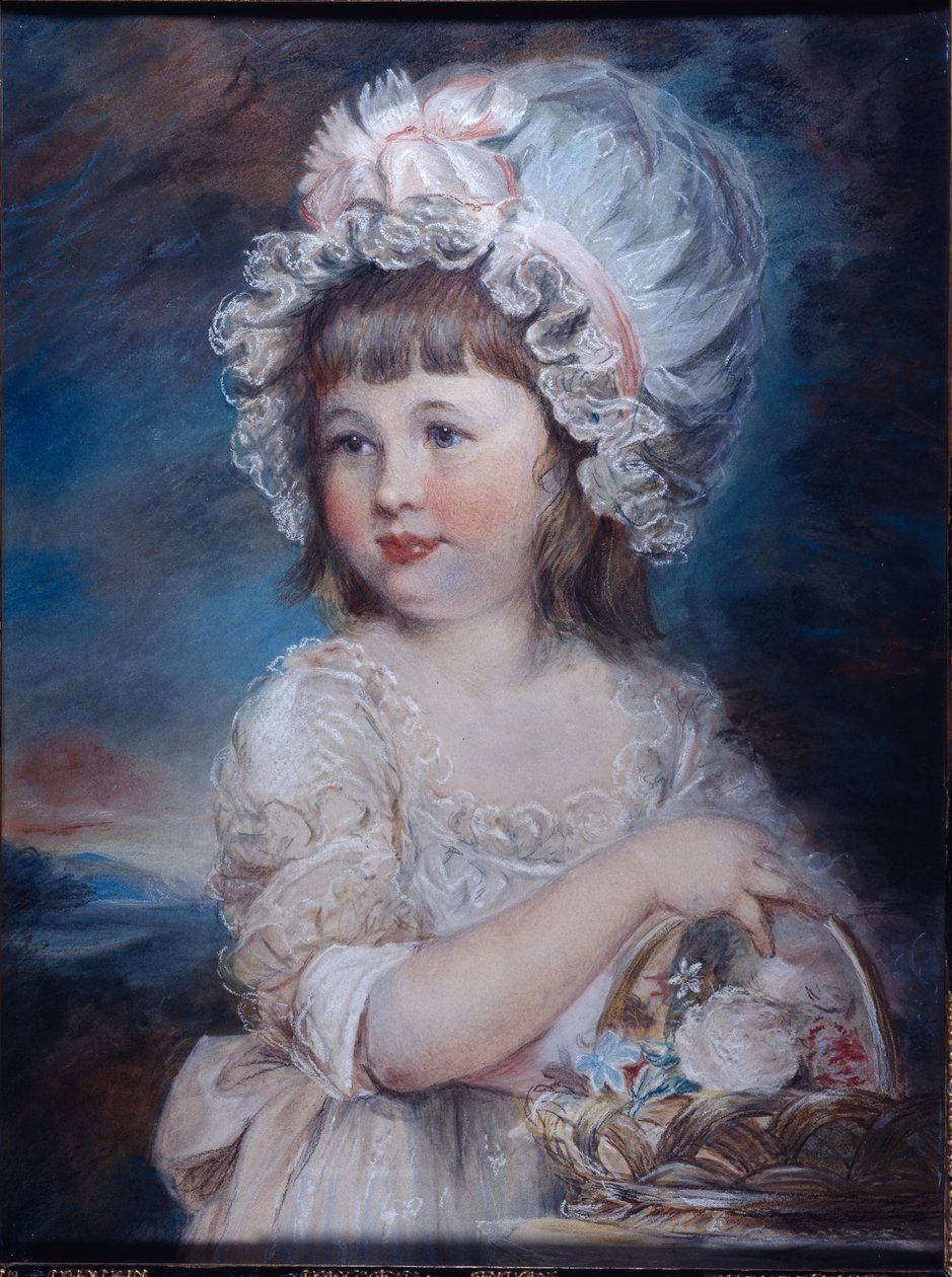 Lady Henrietta Cavendish portréja (akvarell és kréta papíron) alkotó: Elizabeth Royal