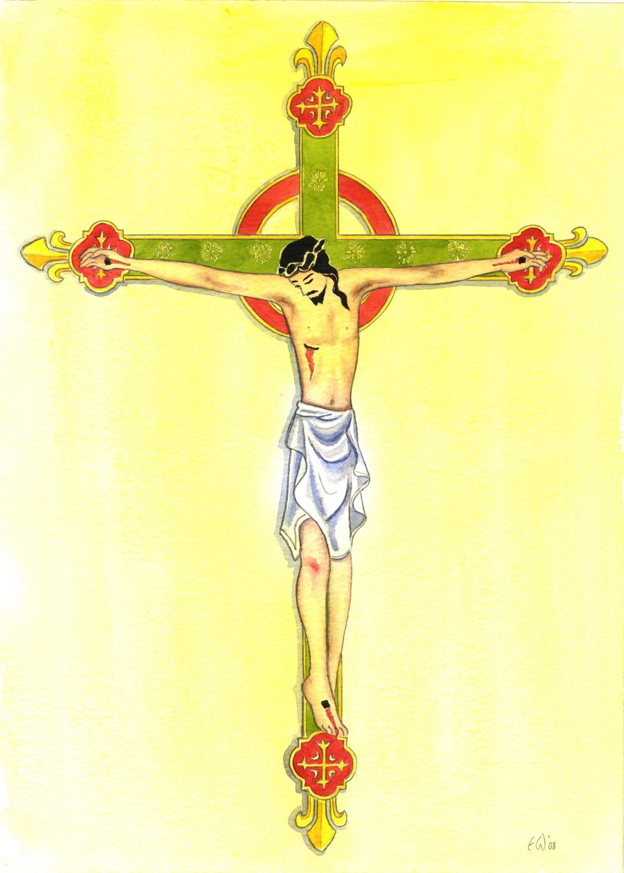 Egy feszület, 2001 (papír nélkül) alkotó: Elizabeth Wang