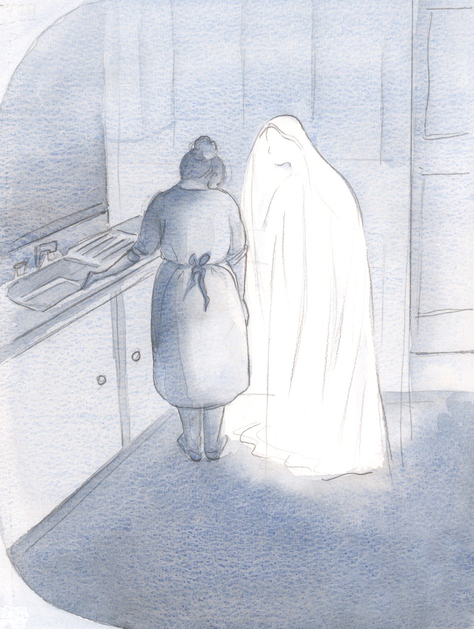 Ahogy megmutattam Marynek a legtitkosabb félelmeimet, ő egyszerűen azzal vigasztalt, hogy rám hajolt és megcsókolt, 2000 (papíron nélkül) alkotó: Elizabeth Wang