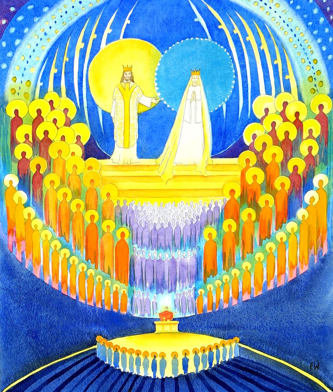 A szentmisén egyesülünk a Mennyország egész társaságával, 2001 (papíron) alkotó: Elizabeth Wang