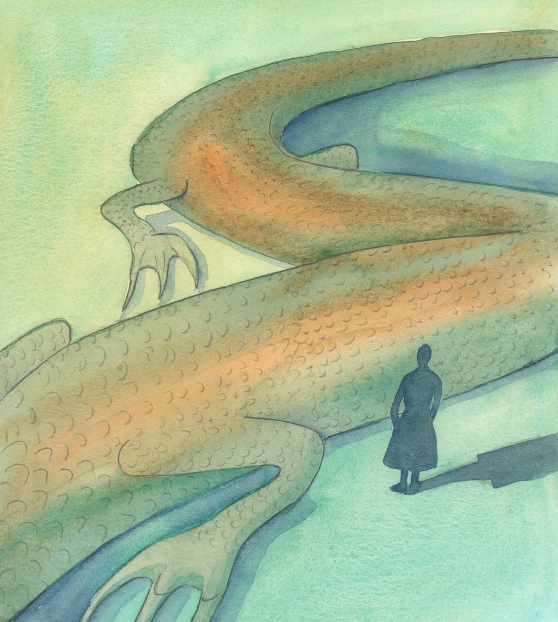 Krisztus azt mondta nekem: "Óvakodj a kígyótól", 2005 (akvarell, papír) alkotó: Elizabeth Wang