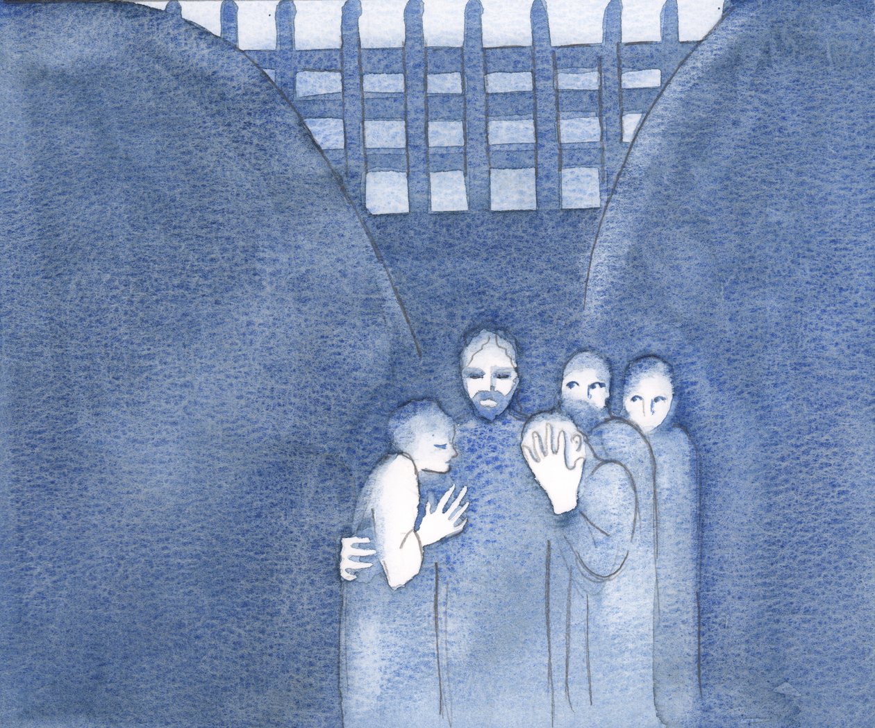 Krisztus, a Megfeszített különösen közel áll mindazokhoz, akik érte szenvednek, 2000 (papíron) alkotó: Elizabeth Wang
