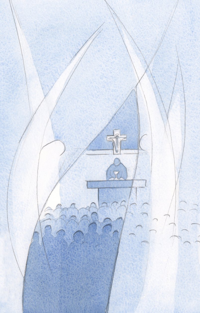 Minden szent őrangyal engedelmeskedik Krisztus akaratának azáltal, hogy tiszteli azt, akit Krisztus megkér, hogy őrizze., 2001 (papíron nélkül) alkotó: Elizabeth Wang