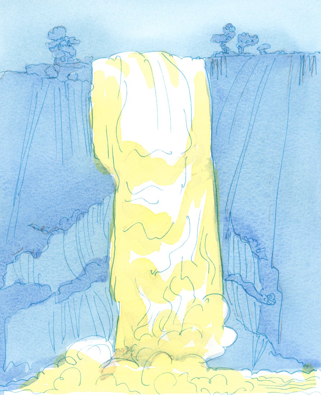 Isten szeretete szüntelenül „hull” ránk, mintha vízesésből, 2003 (papíron) alkotó: Elizabeth Wang