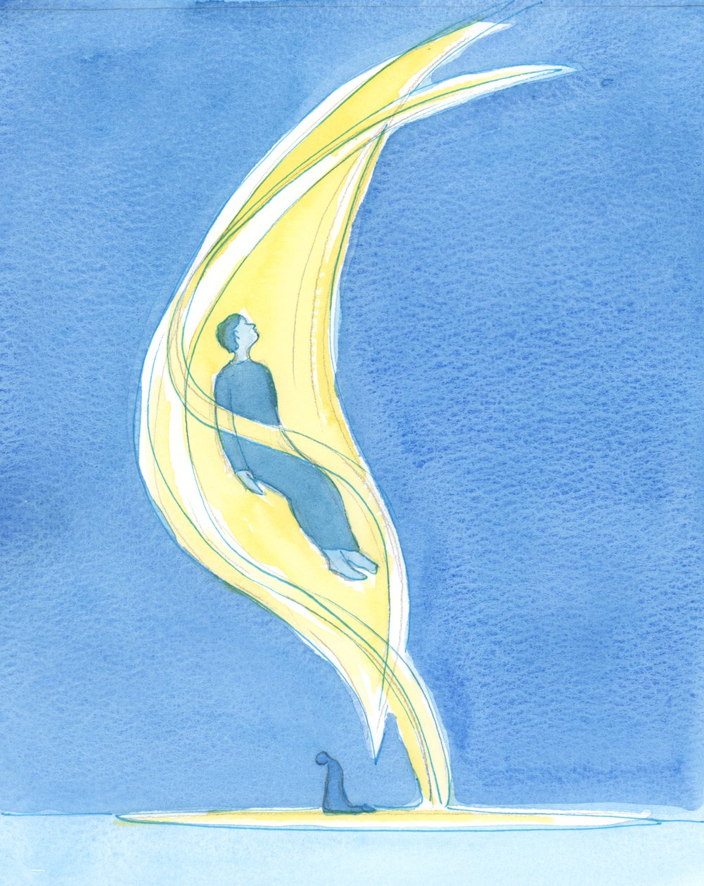 A kontemplációban úgy tarthatunk, mintha nagy „lélegzetvételben” lennénk: a „szélben”, ami a Szentlélek, 2003 (papíron) alkotó: Elizabeth Wang