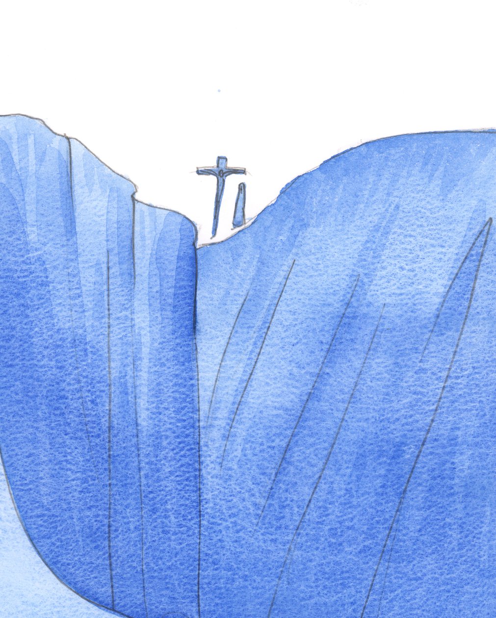 Mintha Krisztus és a Szűzanya együtt lett volna a világ peremén, amikor meghalt, hogy megmentse a bűnösöket a mélységből, 2002 (papíron nem) alkotó: Elizabeth Wang