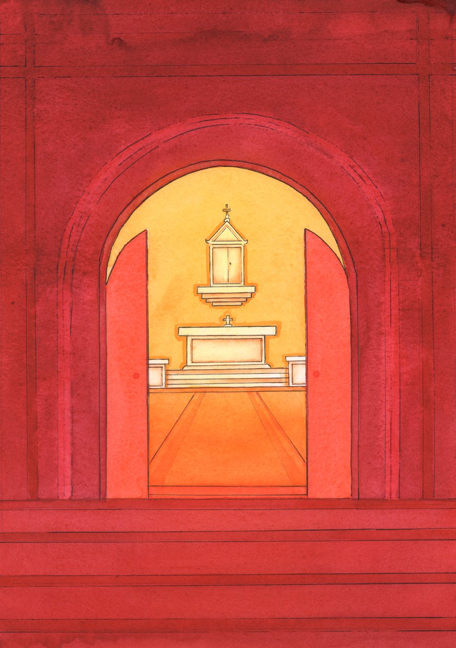 Jézus Krisztus valóban jelen van az Oltáriszentségben a tabernákulumban, 2004 (papíron nem) alkotó: Elizabeth Wang