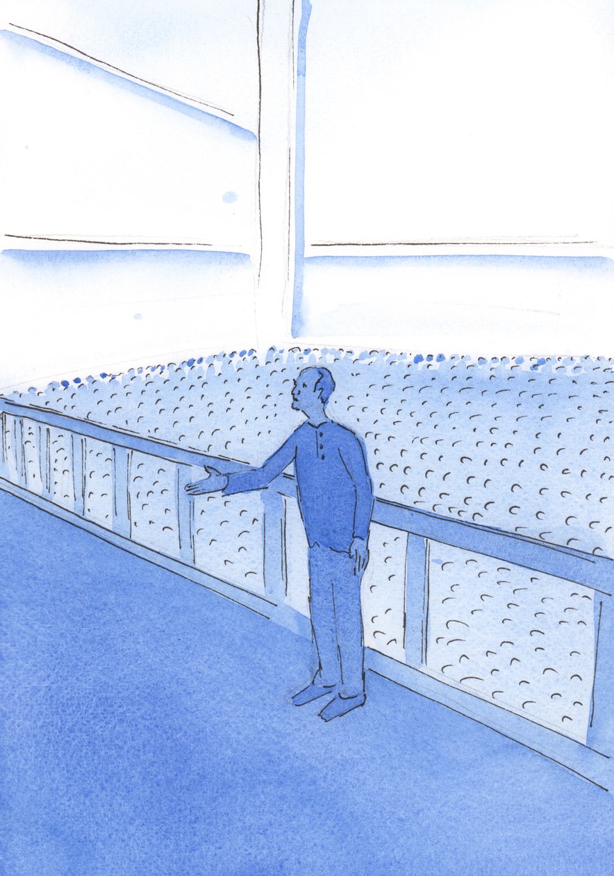 Ahogy a gyári munkás jól beszél munkatársaiért, úgy Krisztus, aki igaz ember, hatékonyan közbenjár értünk, kapcsolataiért, 2002 (papíron) alkotó: Elizabeth Wang