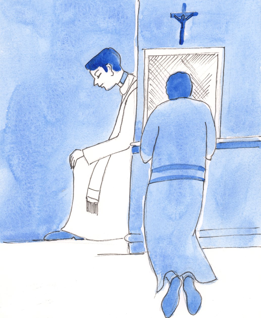 A papoknak olyannak kell lenniük, mint Krisztus, aki arra hívta az embereket, hogy bánják meg bűneiket, 2003 (papíron nélkül) alkotó: Elizabeth Wang