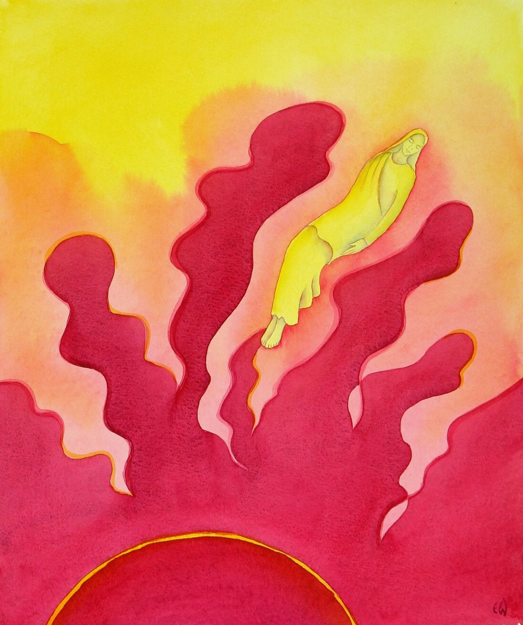 Szűz Mária mennybemenetele, akit a Szentlélek emelt a mennybe, 2001 (papíron) alkotó: Elizabeth Wang