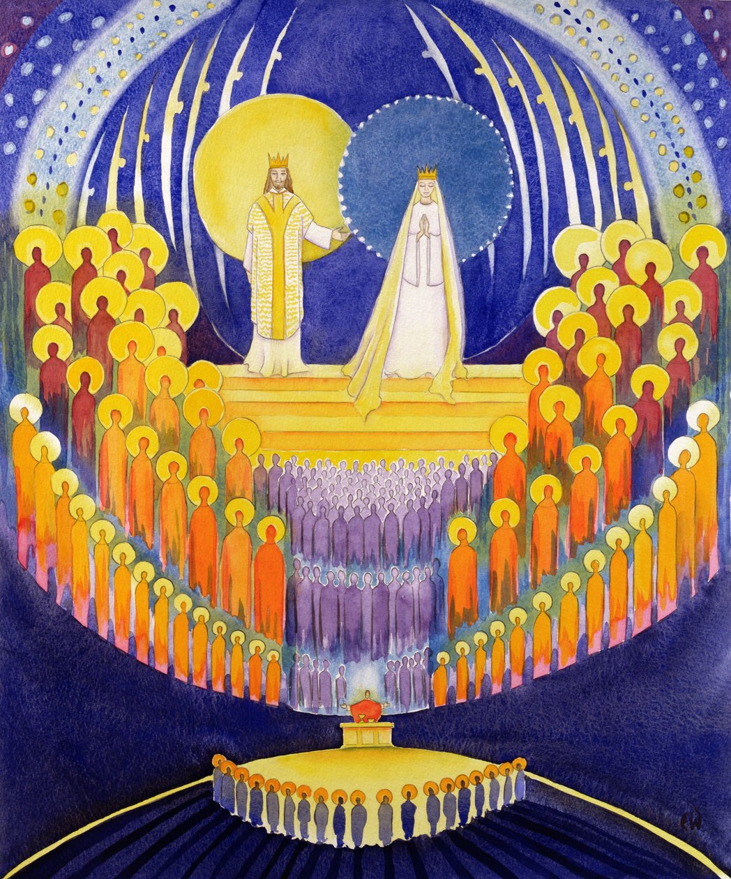 Szűz Mária megkoronázása és az összes szentek dicsősége, 2003 (papíron) alkotó: Elizabeth Wang