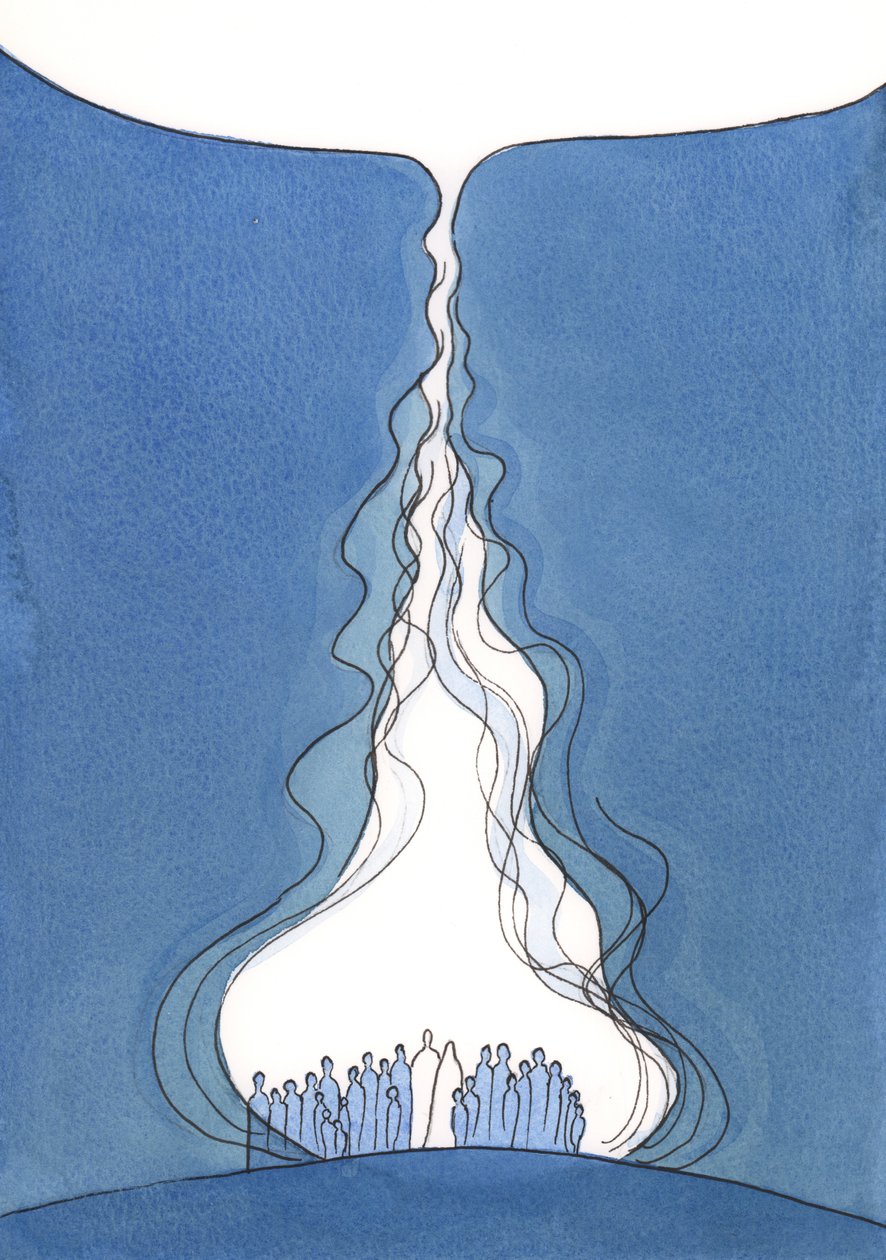 Az ima nagy lángja., 2001 (papíron) alkotó: Elizabeth Wang