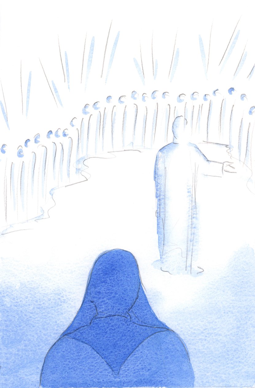 A mennyek szentei örülnek Krisztus iránti szeretetünknek és jó cselekedeteinknek, mert minden öröm a mennyben megosztva van, 2002 (papíron nem) alkotó: Elizabeth Wang