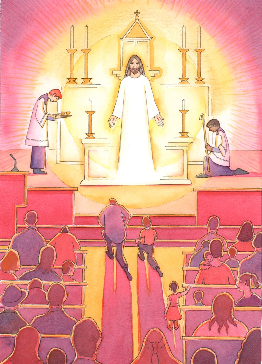 A katolikus egyház szívében lévő „ékszer” Jézus, a mi isteni Megváltónk, jelen van a tabernákulumban, 2004 (papíron nem) alkotó: Elizabeth Wang
