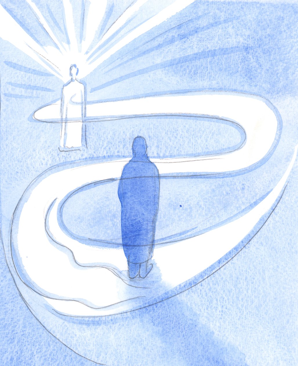 Szentlelke által, aki szelíden és erőteljesen vezet, irányít és megnyugtat, Krisztus folyamatosan munkálkodik az életünkben, 2001 (papíron) alkotó: Elizabeth Wang