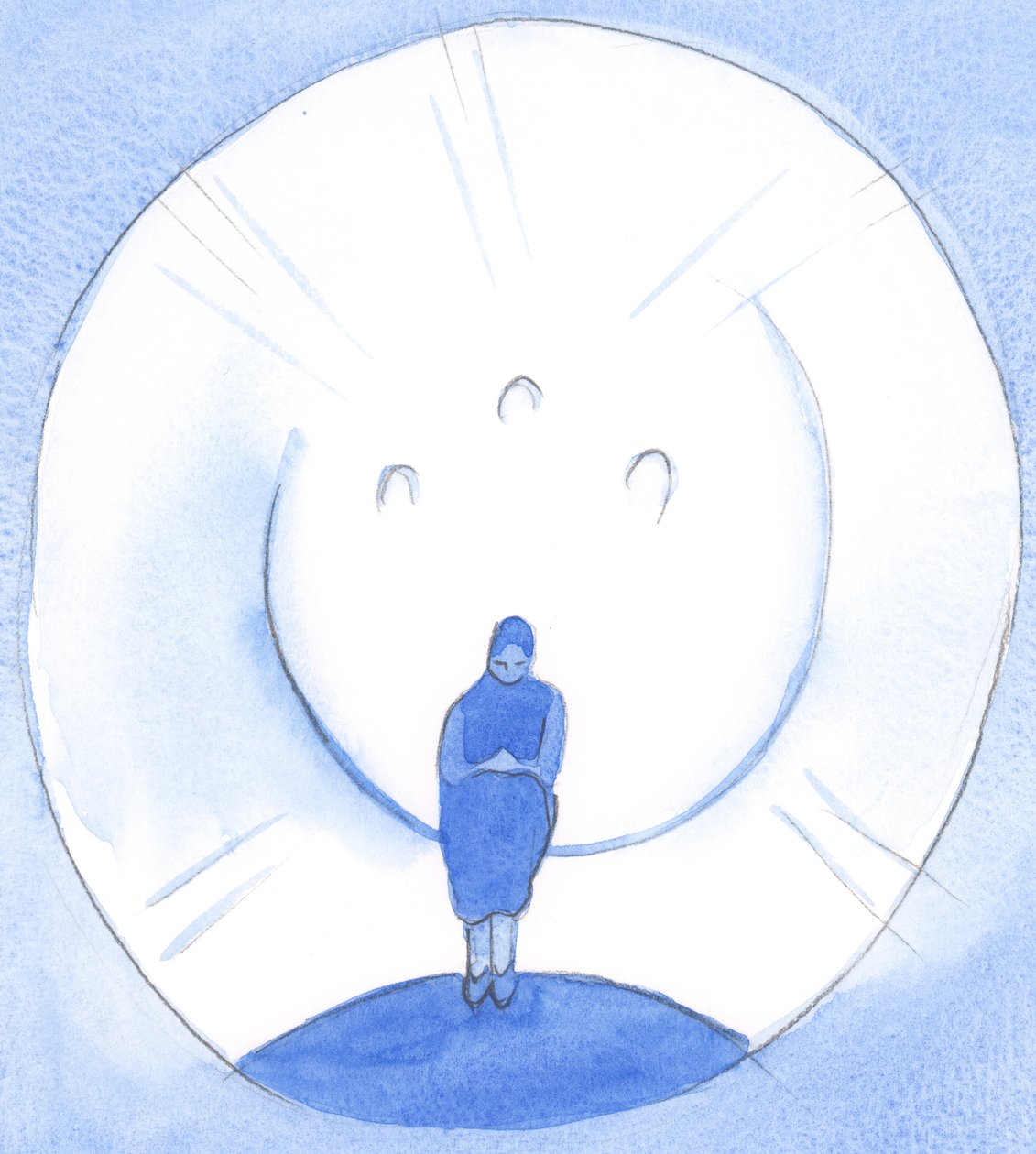 A Szentségen keresztül részesülünk mennyei kegyelemben, és mintha a menny „peremére” kerülnénk, belélegezve Krisztus levegőjét, 2002 (papíron) alkotó: Elizabeth Wang
