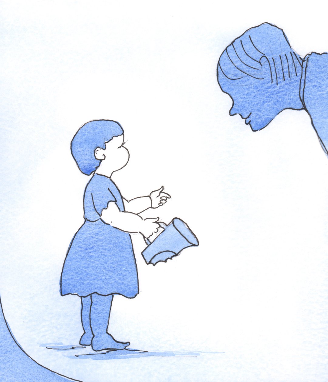 Úgy kell állnunk Isten tekintete előtt, mint azoknak a kisgyermekeknek, akik bűnbánóak, de bátrak és bíznak is, 2003 (papíron nem) alkotó: Elizabeth Wang