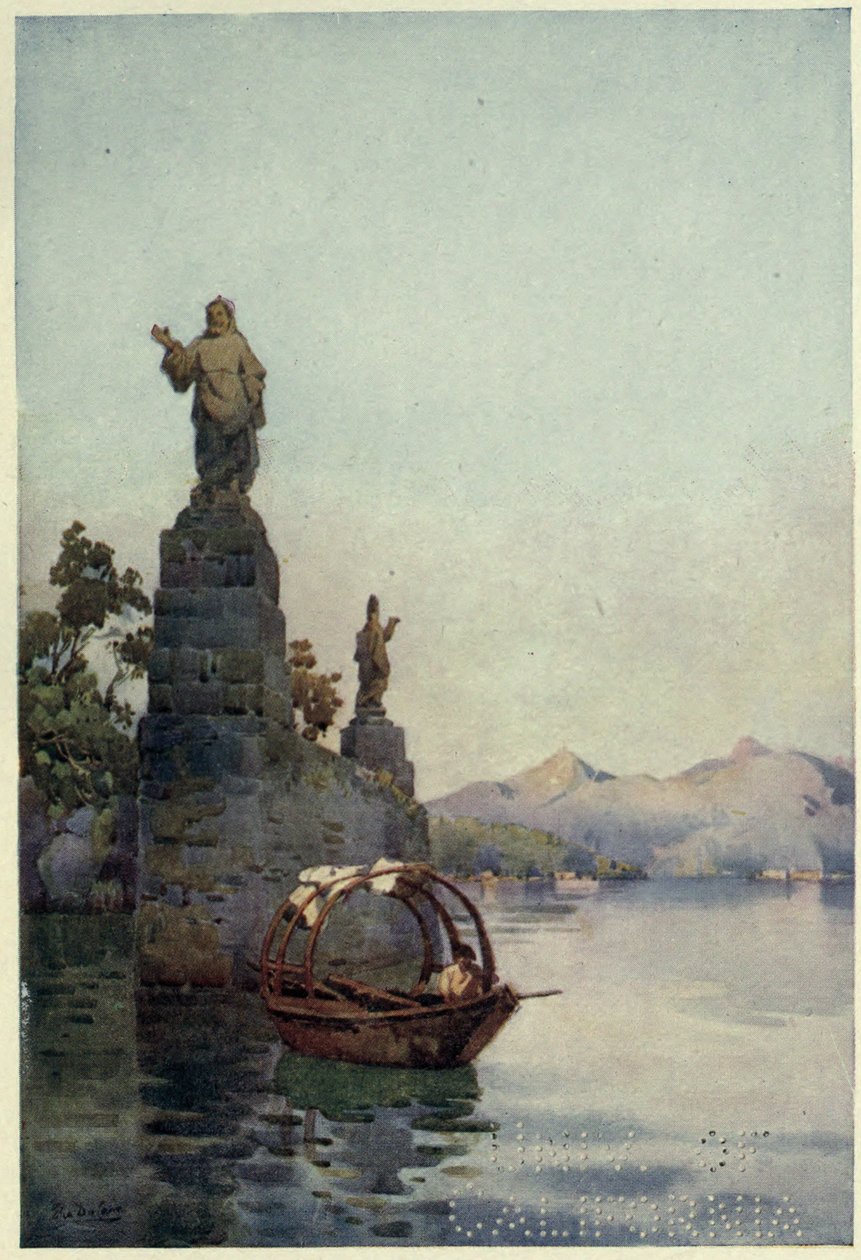 A Villa Arconati bejárata, Lago di Como, Illusztráció: "Az olasz tavak", Richard Bagot alkotó: Ella Du Cane