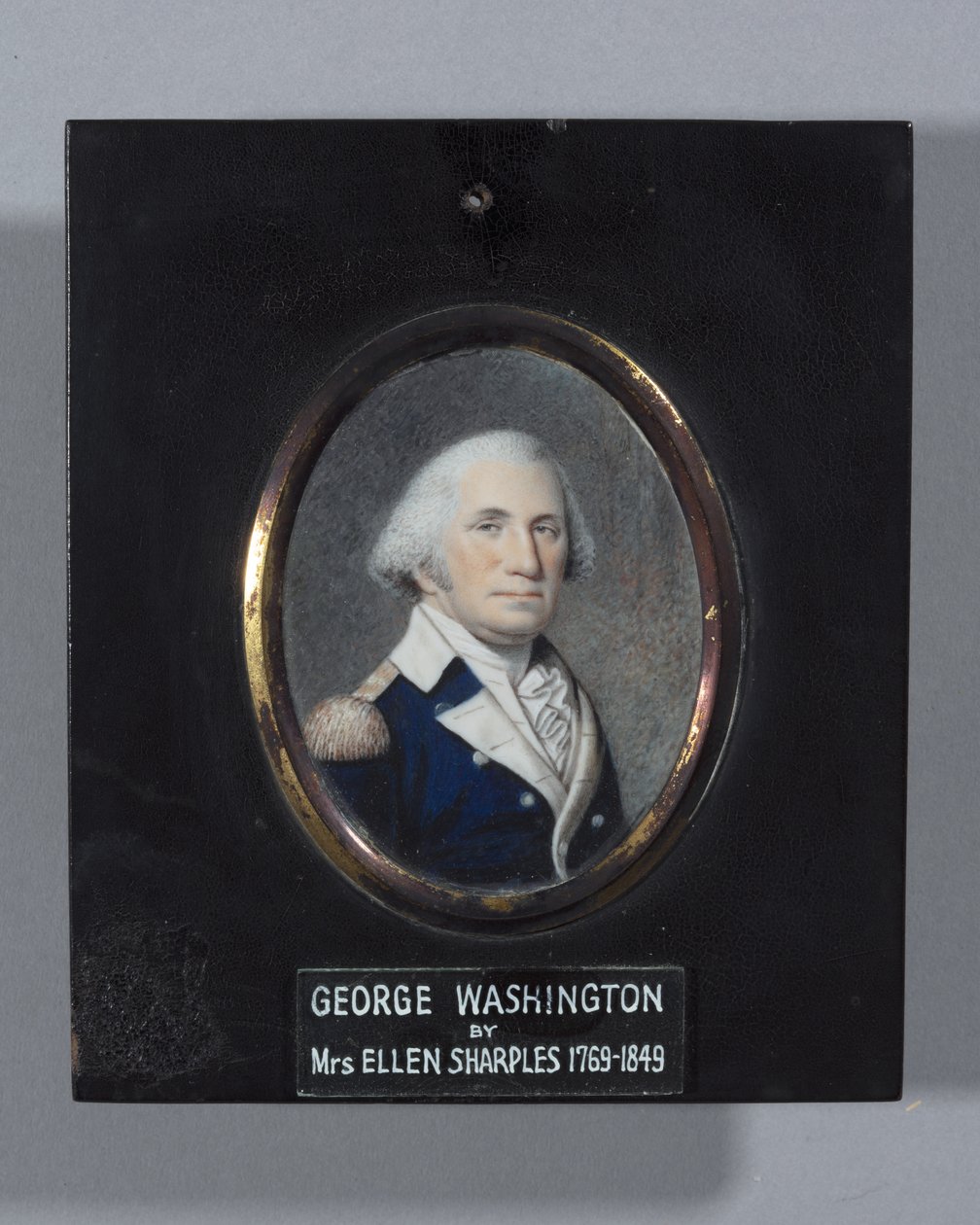 George Washington, valószínűleg 1803 (akvarell elefántcsonton) alkotó: Ellen Sharples