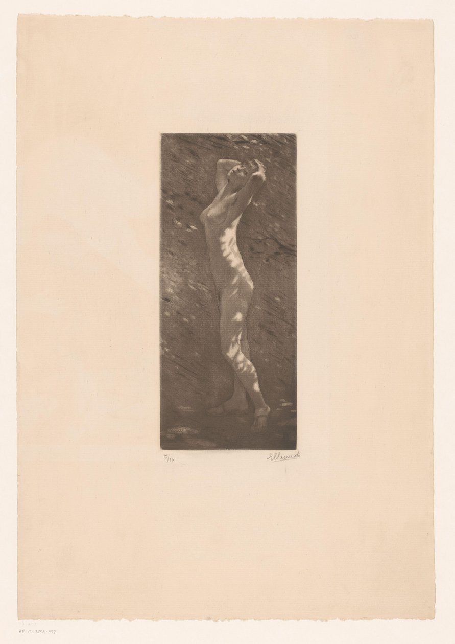 Meztelen nő a napfényben alkotó: Ellinnot (signed by artist)