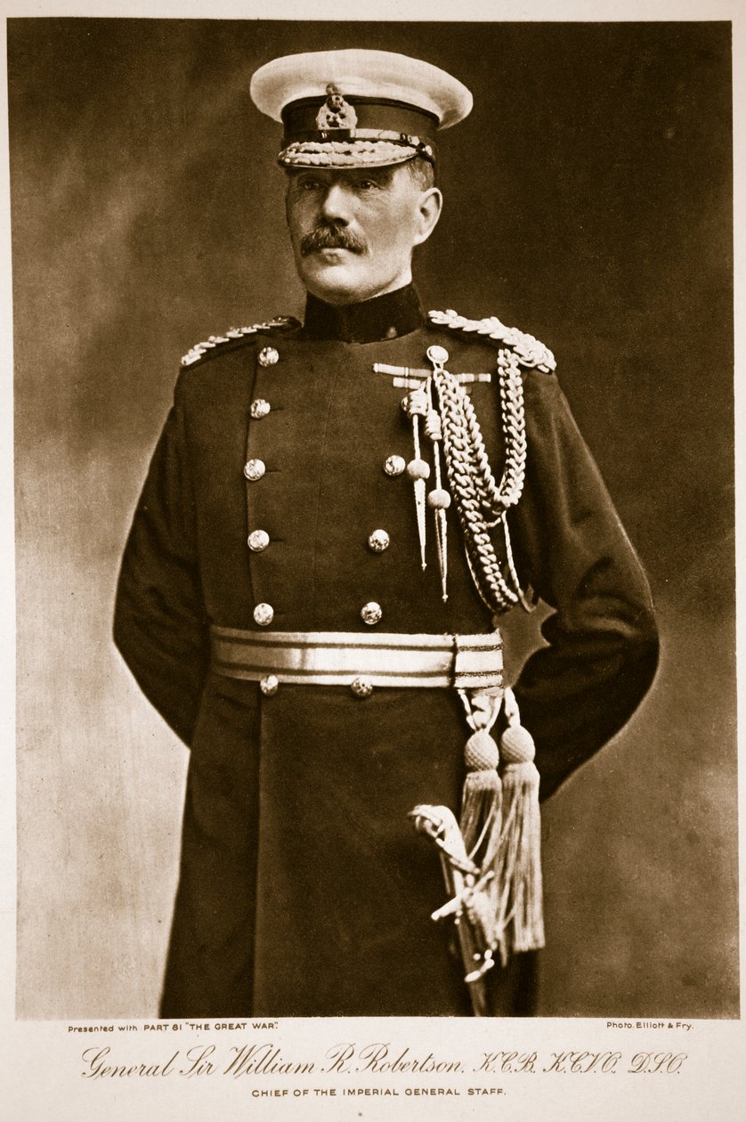 Sir William R. Robertson tábornok, K.C.B., K.C.V.O., D.I.O., 1914-1919 alkotó: Elliott und Fry Studio