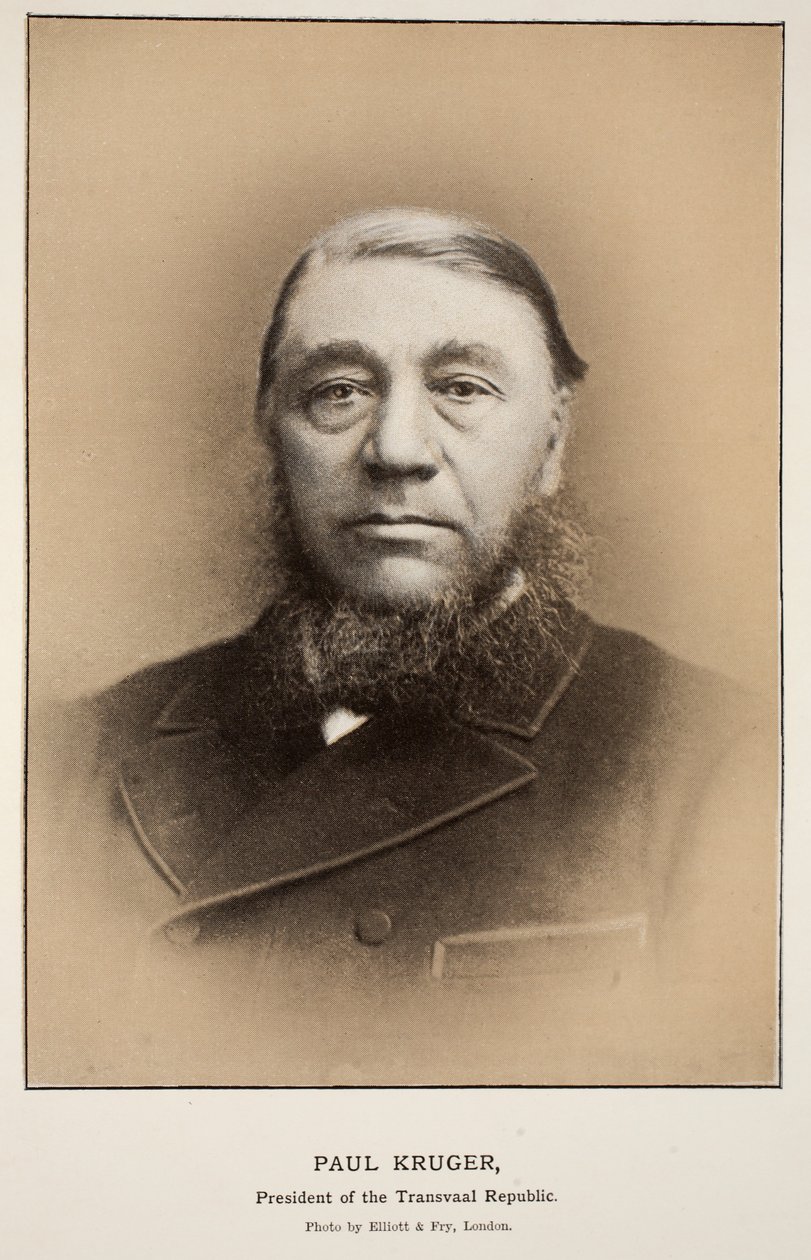 Paul Kruger, a Transvaali Köztársaság elnöke (szépia fotó) alkotó: Elliott und Fry Studio