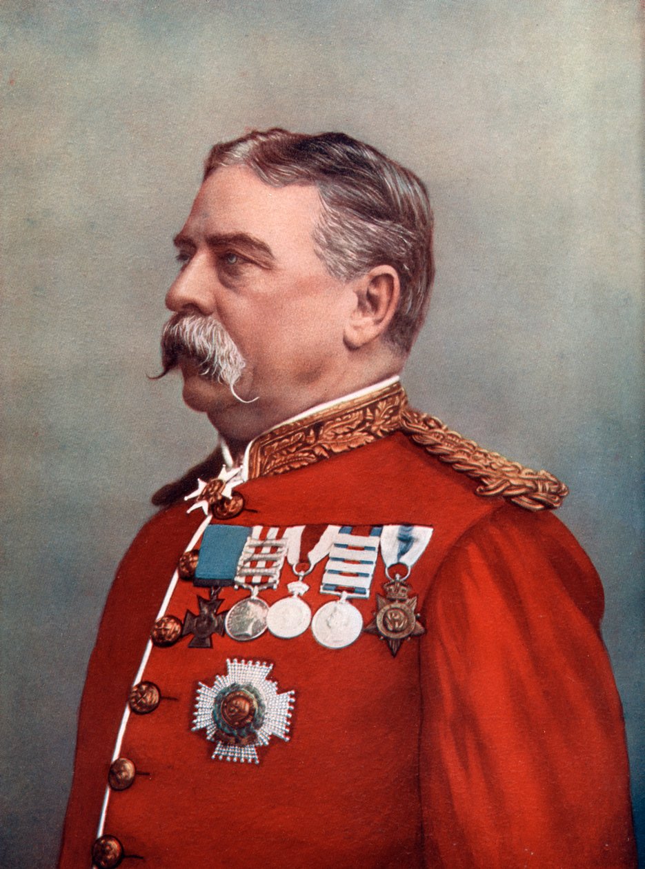 Sir Hugh Gough tábornok, az ékszerek őrzője, Tower of London, 1902. alkotó: Elliott and Fry