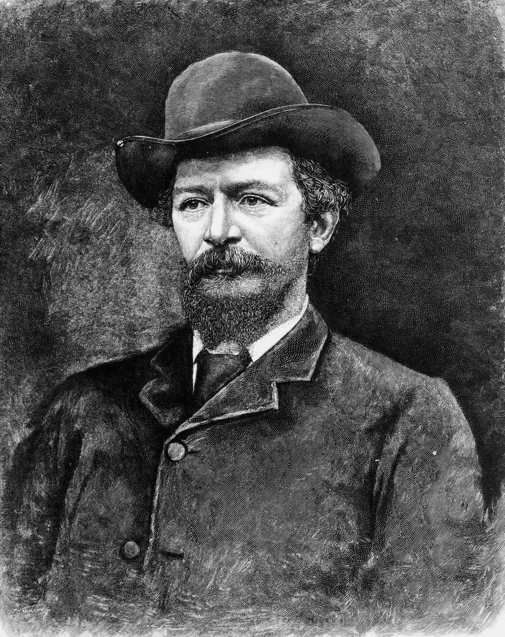 Algernon Charles Swinburne, fényképből vésve (metszet) (bw fotó) alkotó: Elliott und Fry Studio