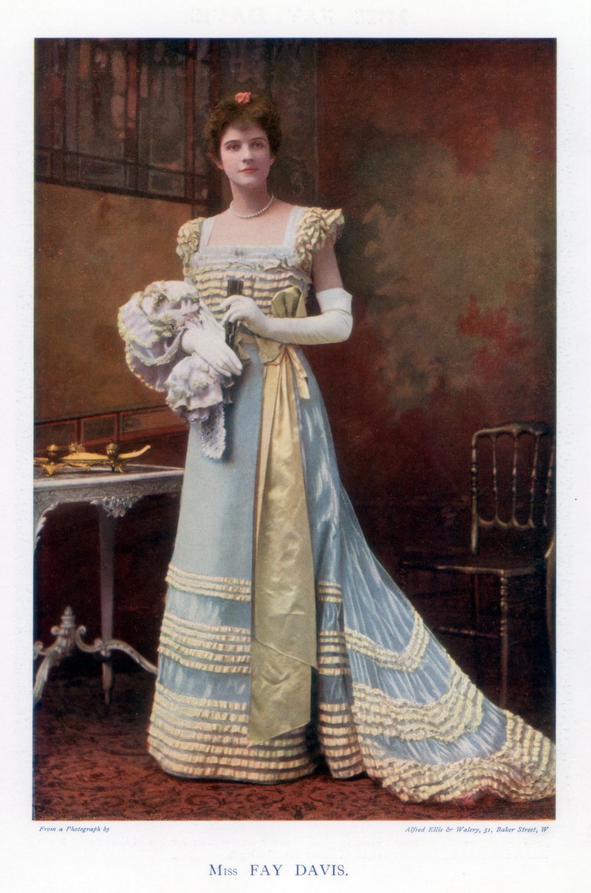 Fay Davis amerikai színpadi színésznő, 1901. alkotó: Ellis and Walery