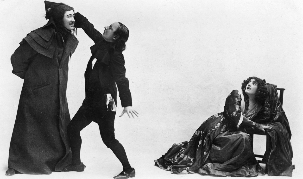 Julia Neilson, Fred Terry és Horace Hodges a The Scarlet Pimpernelben, c1905 alkotó: Ellis and Walery