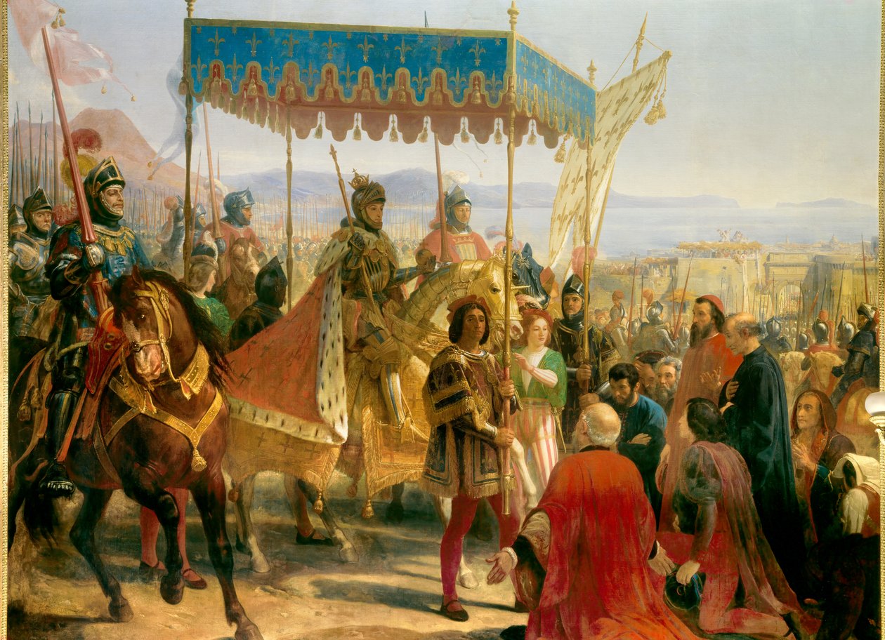 VIII. Károly (1470-1498) lépett be Nápolyba alkotó: Eloi Firmin Feron