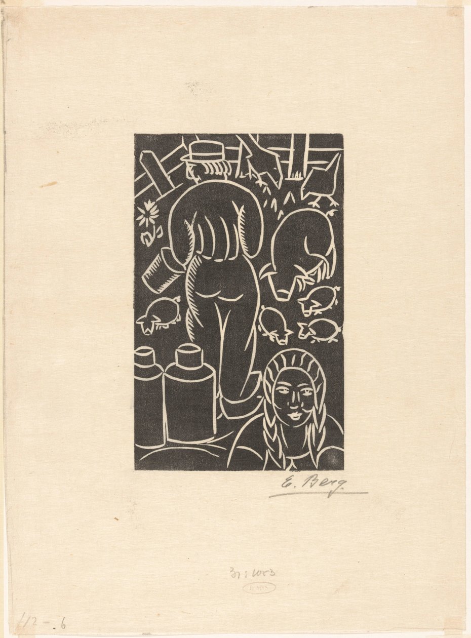 Gazda és gazda felesége alkotó: Else Berg (signed by artist)